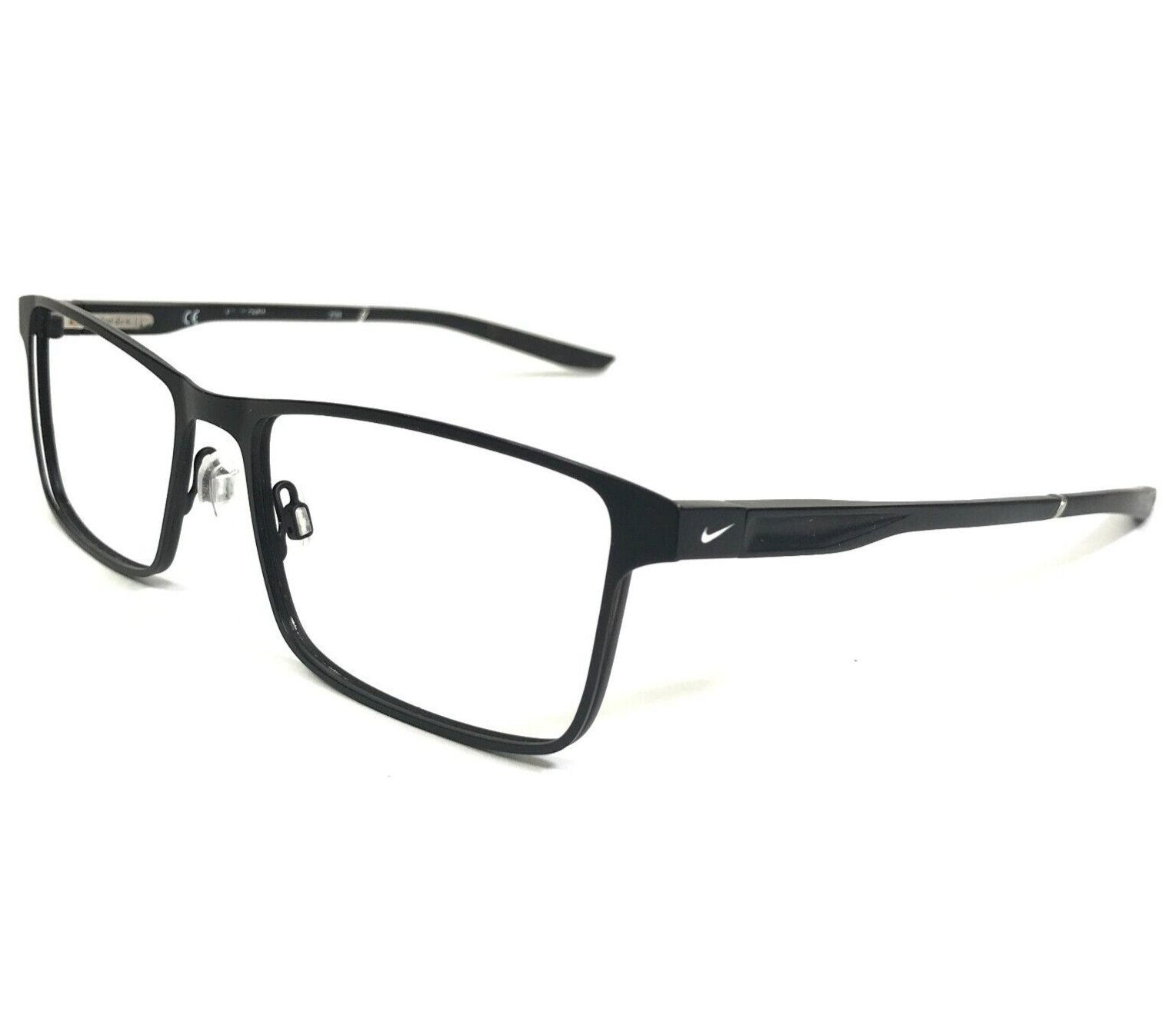 Nike Eyeglasses Frames 8047 001 Black Rectangular Full Rim Large 56-17-140 - £58.68 GBP