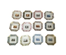 Antique Haviland Limoges Burley &amp; Tyrrell folded napkin Plates set x 12 ... - $643.50