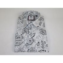 Men's Shirt By CASILA Turkey Cotton Blend Long Sleeves 501700-05 Black Floral image 4
