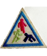 Girl Scouts Triangle Patch Vintage 1.75&quot; Small Multicolor Collectible E52 - $19.99