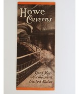 Vintage 1950&#39;s Howe Caverns NYS Brochure &amp; Road Map - $14.99