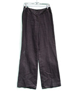 J. Jill 100% Linen Wide‎ Leg Black Pants Size 4 Made in INDIA 28 waist 3... - $24.70