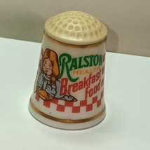 Vintage 1980 Franklin Mint Porcelain Ralston Health Breakfast food Thimble. - $4.99