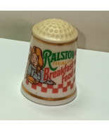 Vintage 1980 Franklin Mint Porcelain Ralston Health Breakfast food Thimble. - $90.97 MXN