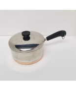 Revere Ware 2 Qt Sauce Pan w Lid Clinton IL Copper Bottom Vintage Saucepan - £19.01 GBP