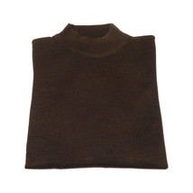 Mock Neck Merinos Wool Sweater PRINCELY From Turkey Soft Knits 1011-00 Brown image 2