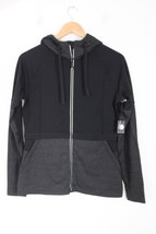 NWT Cory Vines M Black Gray Hood Lane City Stretch Jersey Zip Active Jacket - £31.85 GBP