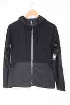 NWT Cory Vines M Black Gray Hood Lane City Stretch Jersey Zip Active Jacket - £29.98 GBP