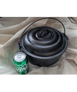 Ozark Crescent Foundry #8 Cast Iron Dutch Oven Bee Hive Lid 10 In Seasoned - $287.09
