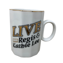 VTG Live Regis &amp; Kathie Lee White Mug w/ Golden Trim - £44.61 GBP