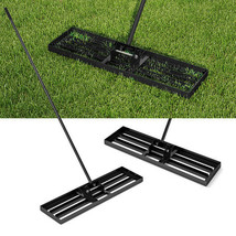 36 x 10 Inch Lawn Leveling Rake with Ergonomic Handle-Black - Color: Black - $2,579.32 MXN