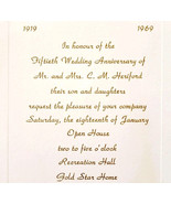 1969 50th Wedding Anniversary Invitation Long Beach Heriford w/ Article ... - $549.97 MXN