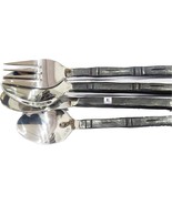 Dinner Set Hand Forged Stainless Steel Flatware Fork Spoon Knife Rustic ... - €30,04 EUR
