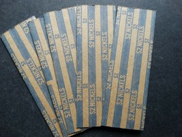 5 Nickel Coin Striped Wrappers - £0.77 GBP