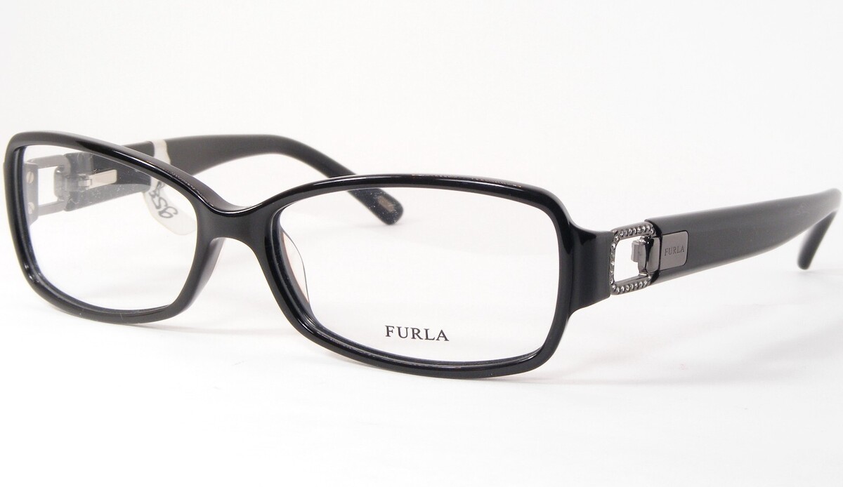 Furla NINFEA VU4678S 700S Noir Unique Lunettes Cadre W/Cristaux 52-14-125mm - $135.58