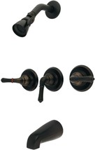 Kingston Brass Gkb235 Magellan Tub And Shower Faucet With, Oil Rubbed Bronze - £120.25 GBP
