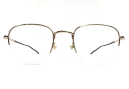 Montblanc Eyeglasses Frames MB0129O 004 Gold Black Square Half Rim 52-23-145 - $197.90