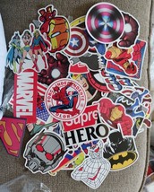 50pcs Super Hero Batman Superman Ironman Vinyl Stickers Laptop Skateboard Decals - £7.90 GBP