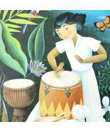 Miller Castro Zaldarriaga Art Postcard Cuban Drummer 2018 Pioneer Unpost... - €17,13 EUR