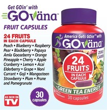GOvana Ultra-Premium 24 Fruits Capsules 30 Ct Zero Carbs Supplement Green Tea - £20.78 GBP