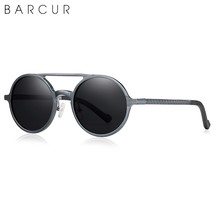Retro Goggle Male Round Sunglasses Polarized Luxury Brand Men Glasses Vi... - £27.63 GBP