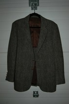Vintage Harris Tweed Sport Coat Jacket Mens 39R Scottland Hand Sewn Wool - £95.08 GBP