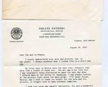 Oblate Fathers Provincial House Letter 1967 Tom Whelan Fr Bernard Vedder - $17.82