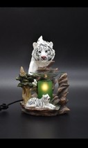 White Tiger Fragrance Lamp Tart Oil Warmer  with Dimmer - £38.28 GBP