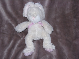 Prestige Baby Bunny Rabbit Cream Pink Nose Plush Lovey Soft Toy Stuffed 11&quot; Bean - £18.63 GBP