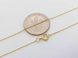 Cable Chain 22k Solid Yellow Gold 16&quot; 18&quot; 20&quot; 22&quot; - Dainty Minimalist Chain - £159.94 GBP+