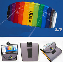 Hq Trainer Power Kite 1.8 W/ Control Bar Symphony Beach Beginner - £160.54 GBP