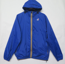 K-WAY Le Vrai 3.0 Hooded Jacket Oaklandish Windbreaker Blue Packable Size M - £30.13 GBP