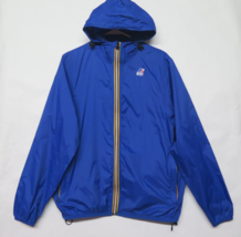 K-WAY Le Vrai 3.0 Hooded Jacket Oaklandish Windbreaker Blue Packable Size M - £29.69 GBP