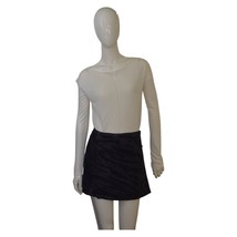 Ganni Gray Black Denim Zebra Pattern Mini Wrap Skirt Jeans Size 36 - $197.01