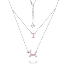 Layered Necklace For Women Sterling Silver Balloon Dog Inspired Sterling Silver - £87.12 GBP