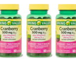 Spring Valley Cranberry w/Vitamin C Softgels Urinary Tract 500mg, 60 Cou... - $16.31