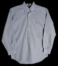 Ralph Lauren Men&#39;s Shirt Size 15 32/33 Yarmouth 100% Cotton Button Down Blue - £15.69 GBP
