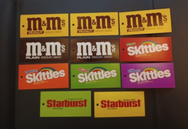 Vintage 1990s Mars Inc. Vending Machine Labels Tags - Lot of 11 Assorted RARE - £22.38 GBP