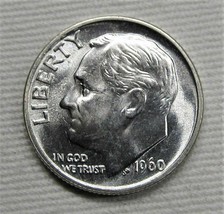 1960-P Fb Roosevelt Dime Gem Unc Coin AD854 - $19.28