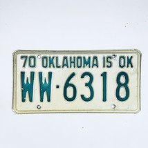 1970 United States Oklahoma Woodward County Passenger License Plate WW-6318 - $12.28 CAD