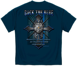 New Back The Blue T Shirt Law Enforcement Thin Blue Line - £17.40 GBP+