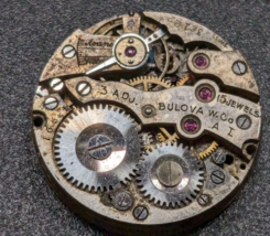 Vintage Bulova Cal. AI 15j Watch Movement for Parts or Repair - $14.84