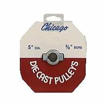 Chicago Die Casting 500A 5/8 5&quot; Single V Groove 5/8&quot; Pulley - £31.18 GBP