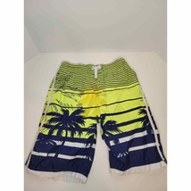 Boys Palm Tree Beach Themed Swim Trunks-Small - £7.10 GBP