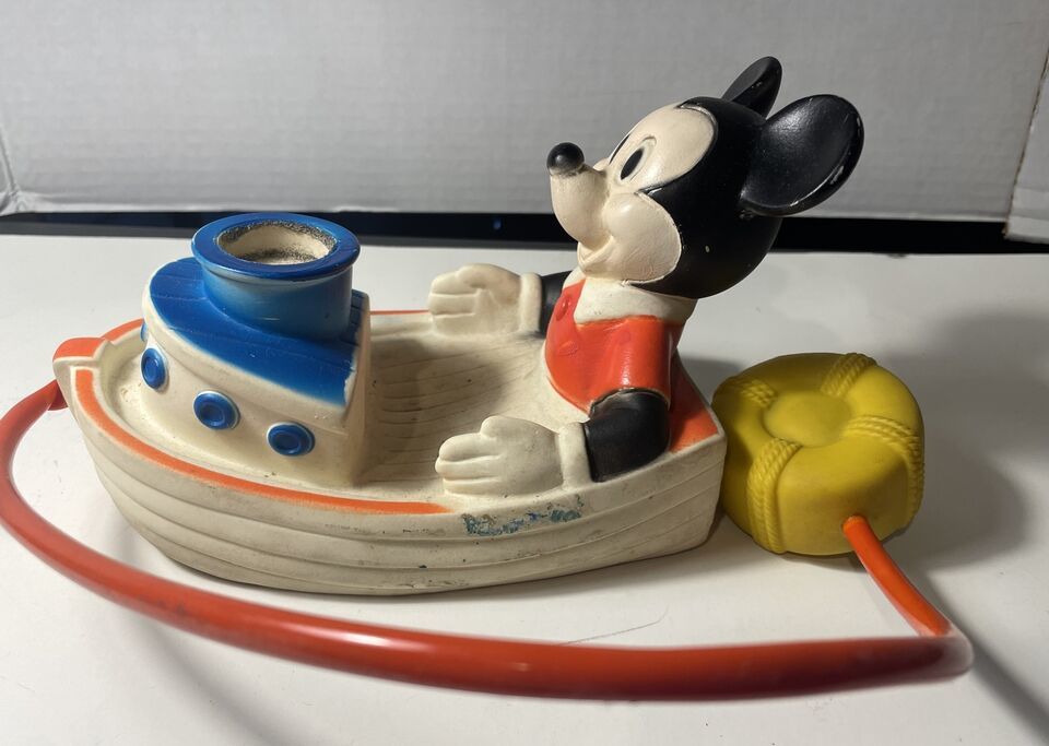 Primary image for Vintage Walt Disney Mickey Mouse / Bubble Barge - Bath Toy By Child Guidance.