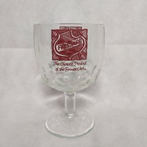 Falstaff Beer Goblet Challis Glass 6&quot; Thumbprint Stemmed - £14.91 GBP