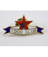 Vintage 1,000 CLUB LAPEL PIN LOUISIANA Red Star Blue Banner - £2.96 GBP