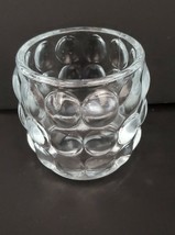 Raspberry Bubble Votive Glass Candle Holder - £6.86 GBP