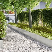 vidaXL Lawn Edgings 10 pcs 39.4x0.2x11.8 in Stainless Steel - $460.96 CAD