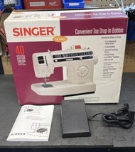 Singer 40 Stitch Top Drop In Bobbin Sewing Machine 5040 C With Manual Box Pedal - £110.59 GBP